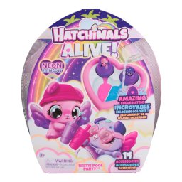 Hatchimals Alive Neon Rainbow - set petrecere la piscina cu 2 figurine