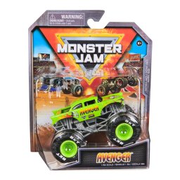 Masinuta metalica Monster Jam Avenger, scara 1:64, verde