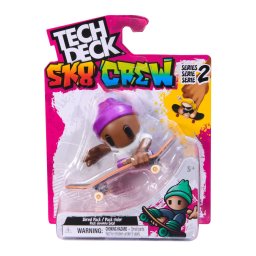 Tech Deck Sk8 Crew set placa si figurina 9,6 cm, caciula mov