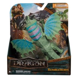 Figurina dragon Rumblehorn 20 cm cu aripi mobile, How to Train Your Dragon