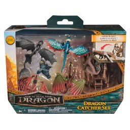 Set capturare dragoni How to Train Your Dragon cu catapulta si figurine