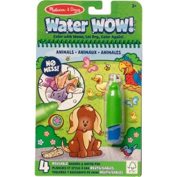 Carte de colorat reutilizabila cu apa Melissa & Doug Water Wow Animale