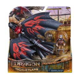 Set dragon Toothless si figurina Hiccup Trial of Flame