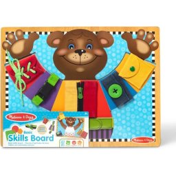 Placa Montessori din lemn cu activitati de baza pentru copii 3+