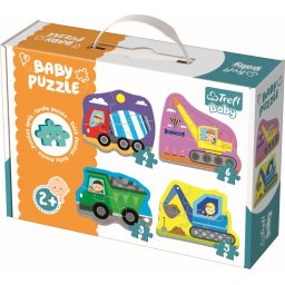 Puzzle Trefl Baby cu Utilaje la Treaba, 18 piese, 2 ani+
