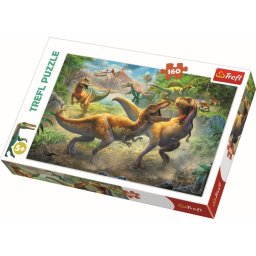 Puzzle Trefl 160 piese cu dinozauri în lupta pentru copii 6+ ani