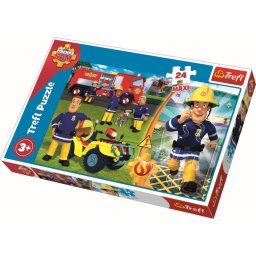 Puzzle Trefl 24 Maxi cu Pompierul Sam pentru copii 3+ ani