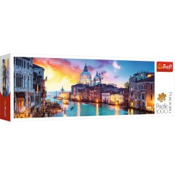 Puzzle panoramic Trefl 1000 piese Canal Grande Venetia