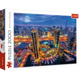 Puzzle Trefl Dubai, 2000 piese, peisaj urban nocturn premium