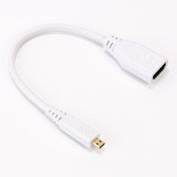 Cablu Adaptor de la Micro-HDMI la HDMI Alb (A/M), 23.5 cm