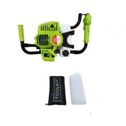 Motoburghiu pe benzina Campion, 8.5CP, motor 2 timpi 58cc, 9200rpm, burghie 100-300mm, adancime 800mm, rezervor 1.2L, 12kg, set forare pamant, model verde Italian Fresho CMP4350G GT-4350