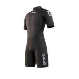 Costum neopren bărbaţi Mystic Brand Shorty 3/2 Bzip Flatlock black