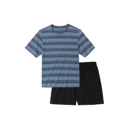 H.I.S Pijama scurtă safir / gri / negru
