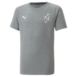 PUMA Tricou funcțional 'Neymar Jr Evostripe' gri amestecat / alb