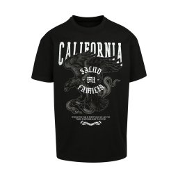 MT Upscale Tricou 'La Familia' gri / negru / alb