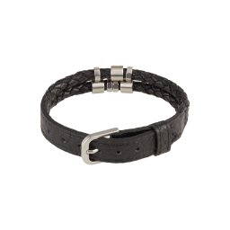 FOSSIL Brățară negru / argintiu
