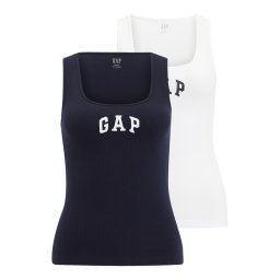 Gap Petite Top bleumarin / alb