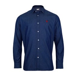 U.S. POLO ASSN. Cămașă albastru denim / roșu