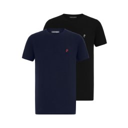 Jacey Quinn Tricou bleumarin / roșu / negru / alb