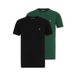 Jacey Quinn Tricou verde / negru / alb