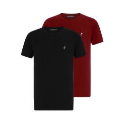 Jacey Quinn Tricou roșu cireș / negru / alb