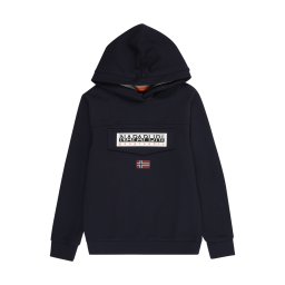 NAPAPIJRI Bluză de molton 'Burgee' bleumarin / portocaliu mandarină / negru / alb