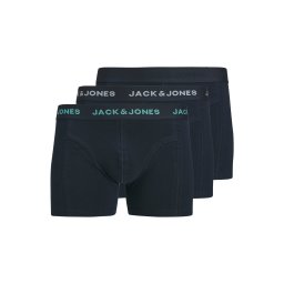 JACK & JONES Boxeri 'JACCONOR' albastru închis / verde jad / alb