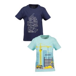 BLUE SEVEN Tricou albastru marin / albastru aqua / galben / alb