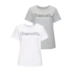 BENCH Tricou gri amestecat / negru / alb