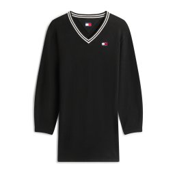 Tommy Jeans Rochie tricotat roșu / negru / alb