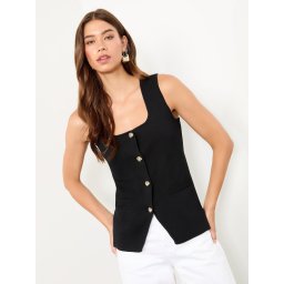 Lipsy Vestă tricotată negru