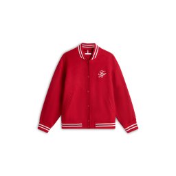 TOMMY HILFIGER Geacă de primăvară-toamnă roșu carmin / alb