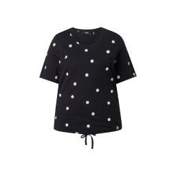 Ulla Popken Tricou galben deschis / negru / alb