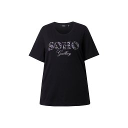 Ulla Popken Tricou verde / mov deschis / negru / alb