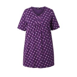 Ulla Popken Tricou mov deschis / mov închis / alb