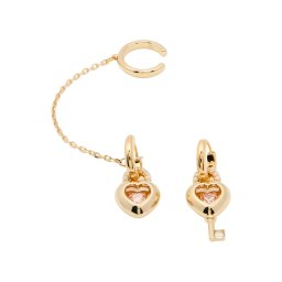 Swarovski Cercei auriu / roz