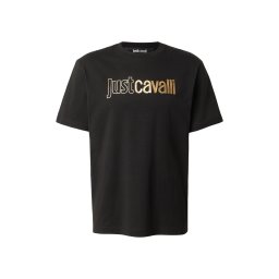 Just Cavalli Tricou 'INSTITUTIONAL' auriu / negru