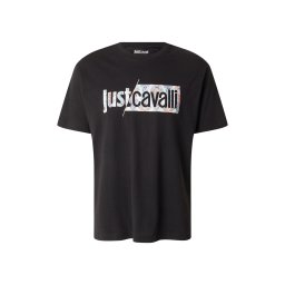 Just Cavalli Tricou albastru deschis / portocaliu / negru / alb
