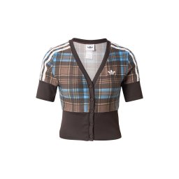 ADIDAS ORIGINALS Geacă tricotată albastru deschis / maro / brocart / alb