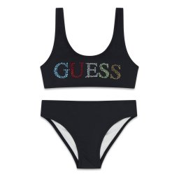 GUESS Costum de baie întreg azuriu / verde deschis / roşu închis / negru