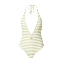 Calvin Klein Swimwear Costum de baie întreg bej / alb
