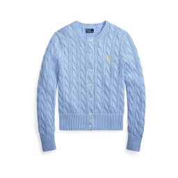 Polo Ralph Lauren Geacă tricotată albastru deschis / galben