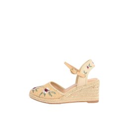 Lipsy Sandale crem / culoarea pielii / verde / roşu închis