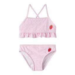 NAME IT Costum de baie două piese 'NMFZammer' roz / roșu / alb