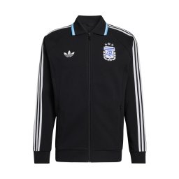 ADIDAS PERFORMANCE Bluză cu fermoar sport 'Argentina Away Anthem' negru / alb
