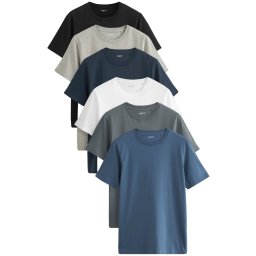 Next Tricou 'Essential' bleumarin / albastru fumuriu / albastru gențiană / gri amestecat / negru / alb