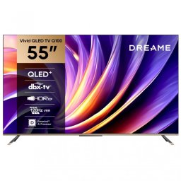 Smart televizor Dreame Vivid 55Q100, 55", 139 cm, 3840x2160, 4K Ultra HD, QLED, 120 Hz, Dreamind™ AI, Negru