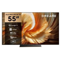 Smart televizor Dreame Aura Mini LED 55S100, 55", 139 cm, 3840×2160, 4K Ultra HD, QLED+, 144 Hz, Dreamind™ Pro AI, Negru
