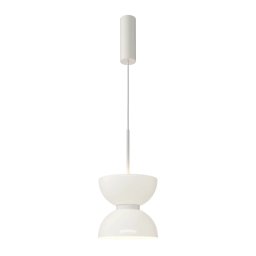 Pendul Kyoto MOD178PL-L11W3K, metal alb, sticlă albă