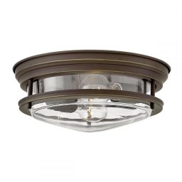 Plafoniera Hadrian, bronz inchis, 2 x E27, D:30,5 cm, QN-HADRIAN-FS-OZ-CLEAR